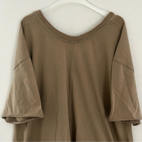 🍂NWOT Free People Hot Shot Tee Romper. Dark Tan. Size: Medium. - Picture 6 of 12